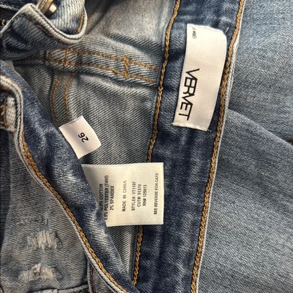 VERVET BY FLYING MONKEY Blue Straight Leg Jeans - Picture 3 of 3